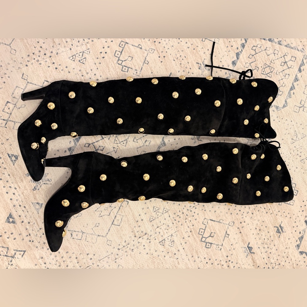 ✨ CHLOE EVE Studded suede over-the-knee boots $2,290 - Picture 11 of 13